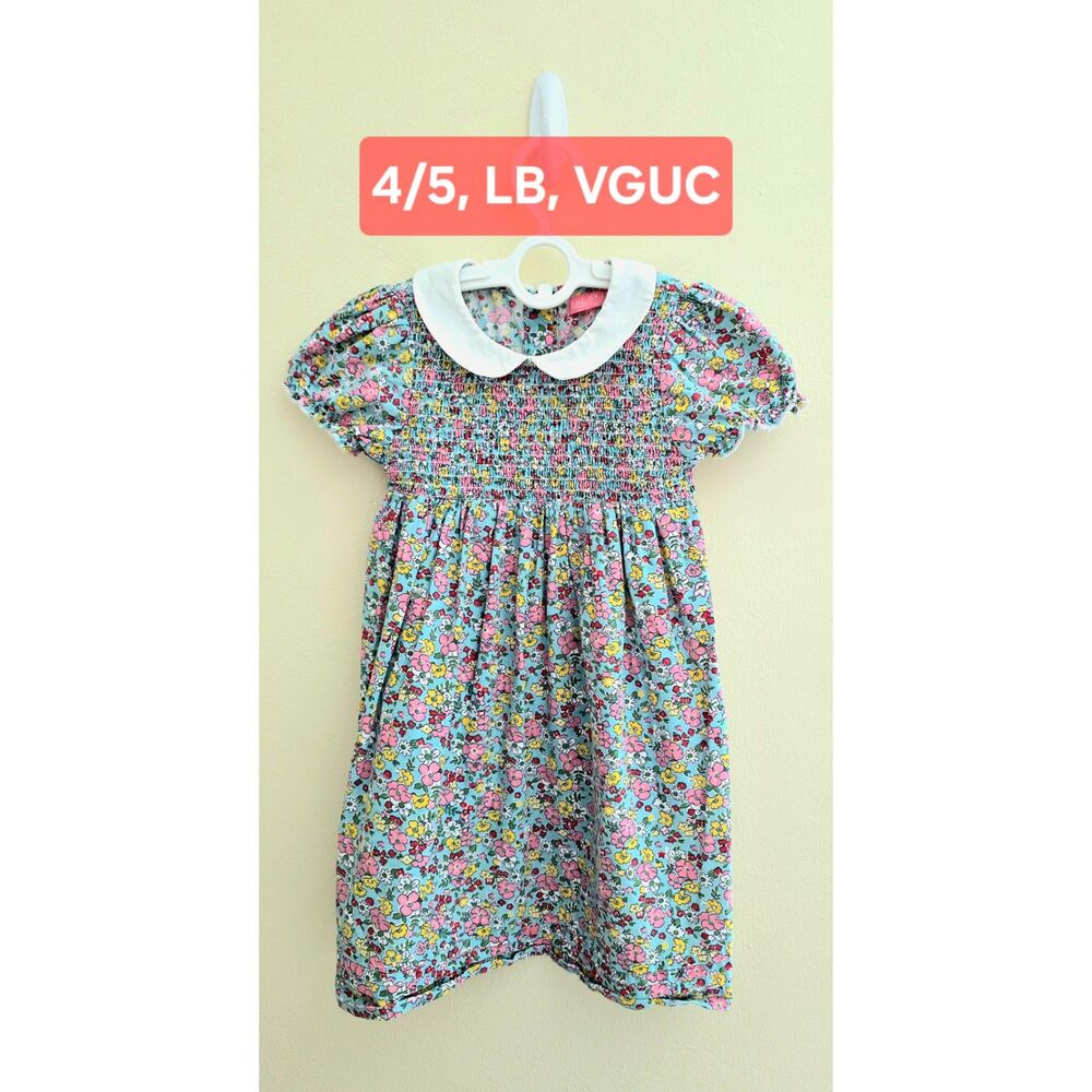 VGUC Little Bird Smocked Floral Dress, Sz 4/5